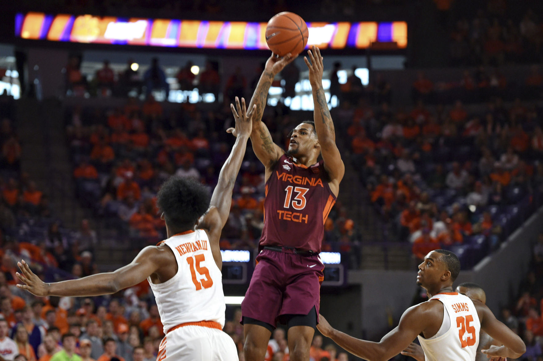 Virginia Tech Clemson Basketball